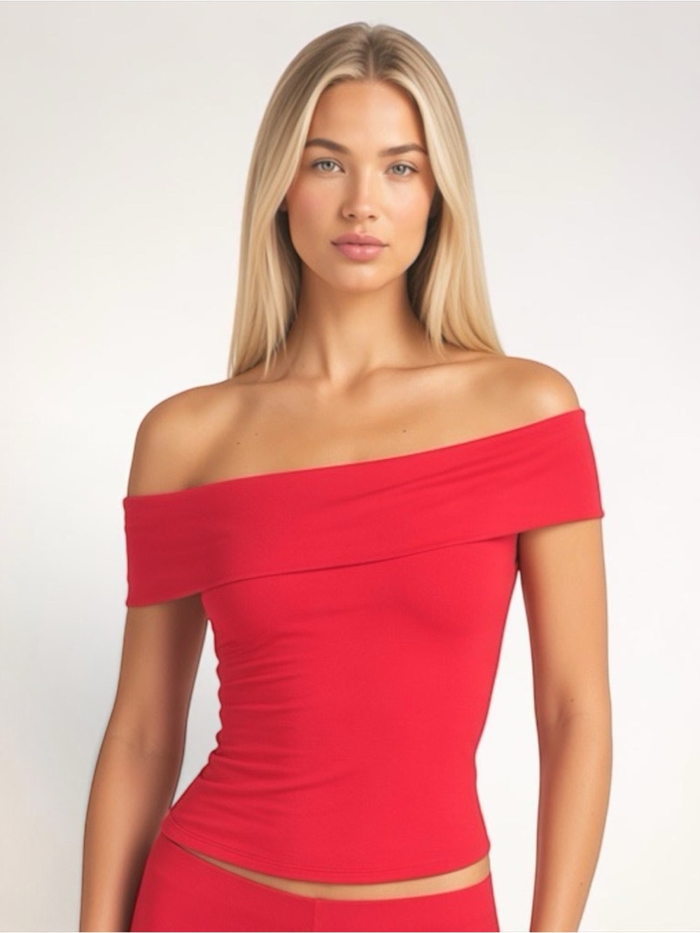 ❤️ SKIMS Smooth Layers Short Sleeve Top | Carmine | XL | NWT